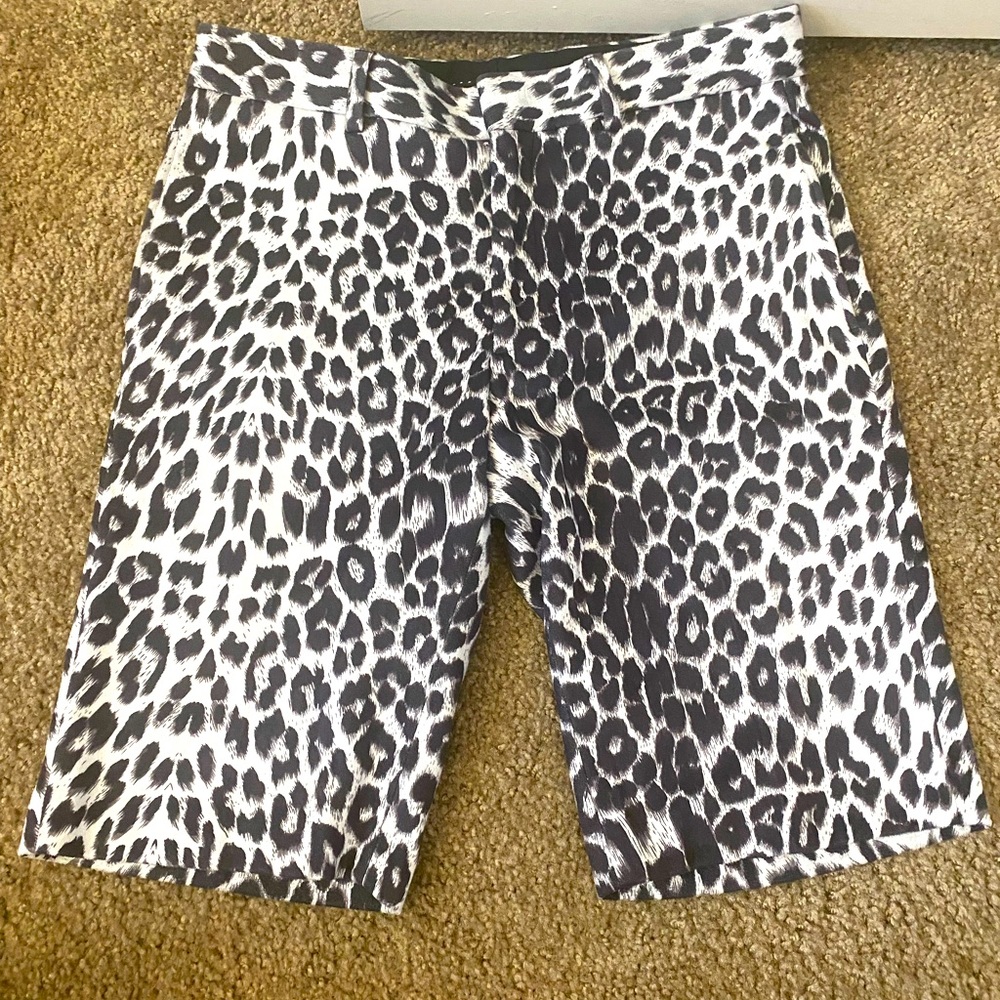 RLGN BLACK LABEL LEOPARD SHORTS.